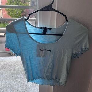 Cute blue crop top